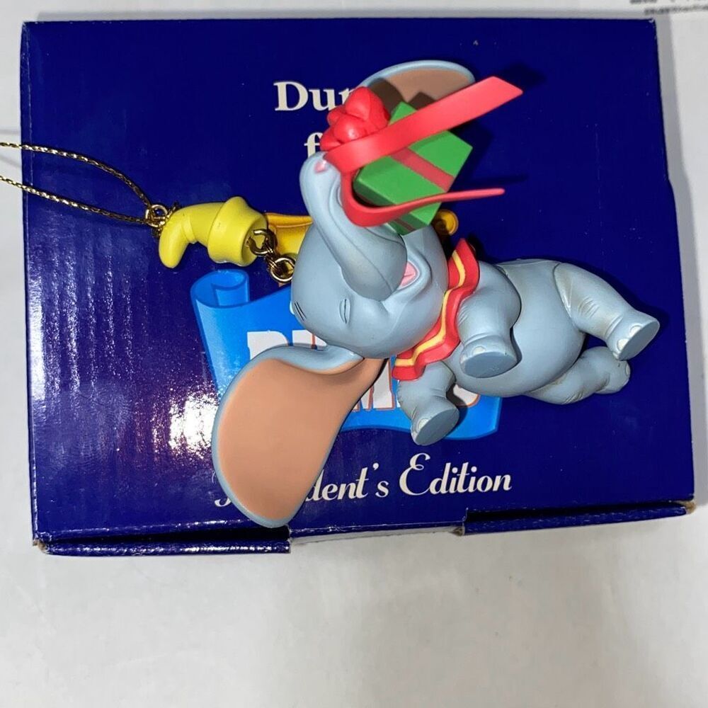 Disney Multicolor Dumbo Carrying a Gift President's Edition Ornament OS